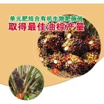 单元肥结合有机生物肥施放取得最佳油棕量